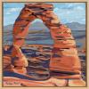 imageKate and Laurel Sylvie Arches Framed Canvas Wall Art by Mackenzie Nelson 22x22 Natural Colorful Desert Landscape Art for Wall