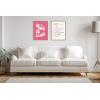 imageKate and Laurel Sylvie Be Nice or Leave Framed Canvas Wall Art by Honey Island Studio 18x24 Bright Gold Bright Pink Quote Art for WallNatural