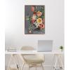 imageKate and Laurel Sylvie Beaded Floral Emergence Vintage Framed Canvas Wall Art by Mackenzie Nelson 23x33 Beaded Gold Stunning Flower Art for Wall