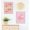 imageKate and Laurel Sylvie Beaded Main Character Era Vintage Framed Canvas Wall Art by Leonora Jennifer Benza of Yellow Heart Art 18x24 White Cute Pink Quote Art for Wall