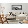 imageKate and Laurel Sylvie Beaded Point Reyes No 4 Black and White Vintage Framed Canvas Wall Art by Crystal Lynn Collins 40x18 Beaded Black BlackandWhite Coastal Beach Art for Wall