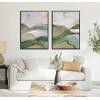 imageKate and Laurel Sylvie Beaded Whispers of the Hills 1 and 2 Vintage Framed Canvas Wall Art Set by Nikita Jariwala 2 Piece Set 28x38 Beaded Black Abstract Mountain Painted Art Set for Wall