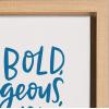 imageKate and Laurel Sylvie Brave Bold Framed Canvas Wall Art by Alicia Schultz 18x24 Natural Inspirational Art for Wall