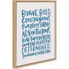 imageKate and Laurel Sylvie Brave Bold Framed Canvas Wall Art by Alicia Schultz 18x24 Natural Inspirational Art for Wall