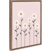 imageKate and Laurel Sylvie Daisies Framed Canvas Wall Art by Duchess Plum 18x24 Gold Happy Floral Accent for Wall