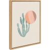 imageKate and Laurel Sylvie Desert Sunrise Framed Canvas Wall Art by Kate Aurelia Holloway 18x24 Natural Chic Botanical Art for Wall