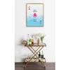 imageKate and Laurel Sylvie Half Full Framed Canvas Wall Art by Honey Island Studio 18x24 Bright Gold Casino Night Art for Wall