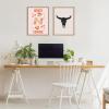 imageKate and Laurel Sylvie Howdy Cowgirl Pink Orange Framed Canvas Wall Art by Honey Island Studio 18x24 Natural Cute Western Cowgirl Art for Wall