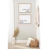 imageKate and Laurel Sylvie I Love You More and I Love You Most Framed Canvas Wall Art Set by Maggie Price of Hunt and Gather Goods 2 Piece Set 18x24 Natural Quote Words Art Set