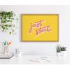 imageKate and Laurel Sylvie Just Start Framed Canvas Wall Art by Maria Filar 18x24 Natural Inspirational Art for Wall