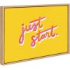 imageKate and Laurel Sylvie Just Start Framed Canvas Wall Art by Maria Filar 18x24 Natural Inspirational Art for Wall