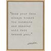 imageKate and Laurel Sylvie Keep Your Face Walt Whitman Framed Canvas Wall Art by Saint and Sailor Studios 18x24 Natural Motivational Quote Art for Wall