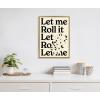 imageKate and Laurel Sylvie Let Me Roll It Framed Canvas Wall Art by Alli Standefer 18x24 Bright Gold Modern Casino Dice Art for Wall