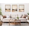 imageKate and Laurel Sylvie Peaceful Landscape I II and III Framed Canvas Wall Art Set by Amy Lighthall 3 Piece Set Beaded Gold Modern Soft Mountain Valley Art for Wall