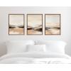 imageKate and Laurel Sylvie Peaceful Landscape I II and III Framed Canvas Wall Art Set by Amy Lighthall 3 Piece Set Beaded Gold Modern Soft Mountain Valley Art for Wall