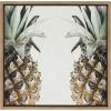 imageKate and Laurel Sylvie Pineapples Framed Canvas Wall Art by Emiko and Mark Franzen of F2Images 22x22 Gold Tropical Fruit Art for Wall