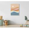 imageKate and Laurel Sylvie Rainbow Waves Seascape Framed Canvas Wall Art by Dominique Vari 28x38 White Modern Abstract Coastal Art for Wall