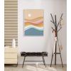 imageKate and Laurel Sylvie Rainbow Waves Seascape Framed Canvas Wall Art by Dominique Vari 28x38 White Modern Abstract Coastal Art for Wall