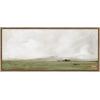 imageKate and Laurel Sylvie Rest No 1 Framed Canvas Wall Art by Mackenzie Nelson 40x18 Gold Soft Casual Landscape Art for Wall