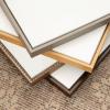 imageKate and Laurel Sylvie Rest No 2 Framed Canvas Wall Art by Mackenzie Nelson 40x18 Gold Soft Casual Landscape Art for Wall