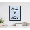 imageKate and Laurel Sylvie Shaken or Stirred Blue Framed Canvas Wall Art by Alli Standefer 18x24 Black Cute Martini Glass Art for Wall