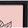 imageKate and Laurel Sylvie Sketchy Dahlias Framed Canvas Wall Art by Maria Filar 24x24 Black Chic Floral Art for Wall