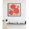 imageKate and Laurel Sylvie Sketchy Dahlias Framed Canvas Wall Art by Maria Filar 24x24 Black Chic Floral Art for Wall