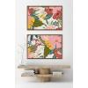 imageKate and Laurel Sylvie Softly 1 and 2 Framed Canvas Wall Art Set by Mia Charro 2 Piece 23x33 Gold Modern Colorful Flower Illustration Art for WallGold