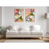 imageKate and Laurel Sylvie Softly 1 and 2 Framed Canvas Wall Art Set by Mia Charro 2 Piece 23x33 Gold Modern Colorful Flower Illustration Art for WallNatural