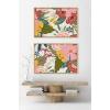 imageKate and Laurel Sylvie Softly 1 and 2 Framed Canvas Wall Art Set by Mia Charro 2 Piece 23x33 Gold Modern Colorful Flower Illustration Art for WallNatural