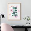 imageKate and Laurel Sylvie Take It One Day at A Time Framed Canvas Wall Art by Maria Filar 18x24 Natural Inspirational Floral Art for Wall