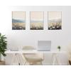 imageKate and Laurel Sylvie Traditional Painterly Summer Meadows Framed Canvas Wall Art Set by The Creative Bunch Studio 3 Piece Set Beaded White Soft Prairie Flowers Art for Wall