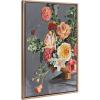 imageKate and Laurel Sylvie Beaded Floral Emergence Vintage Framed Canvas Wall Art by Mackenzie Nelson 23x33 Beaded Gold Stunning Flower Art for Wall