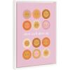 imageKate and Laurel Sylvie Beaded Show Up and Glow Up Vintage Framed Canvas Wall Art by Duchess Plum 18x24 White Cute Pink Sun Art for Wall