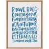 imageKate and Laurel Sylvie Brave Bold Framed Canvas Wall Art by Alicia Schultz 18x24 Natural Inspirational Art for Wall