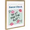 imageKate and Laurel Sylvie Do It For The Plot Guest Check Framed Canvas Wall Art by Alli Standefer 18x24 Bright Gold Cute Glam Guest Check Art for Wall