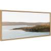 imageKate and Laurel Sylvie Drakes Estero No 1 Framed Canvas Wall Art by Crystal Lynn Collins 40x18 Natural Coastal Beach Landscape Art for Wall