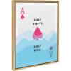 imageKate and Laurel Sylvie Half Full Framed Canvas Wall Art by Honey Island Studio 18x24 Bright Gold Casino Night Art for Wall