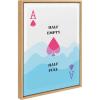 imageKate and Laurel Sylvie Half Full Framed Canvas Wall Art by Honey Island Studio 18x24 Natural Casino Night Art for Wall