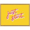 imageKate and Laurel Sylvie Just Start Framed Canvas Wall Art by Maria Filar 18x24 Natural Inspirational Art for Wall