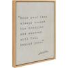 imageKate and Laurel Sylvie Keep Your Face Walt Whitman Framed Canvas Wall Art by Saint and Sailor Studios 18x24 Natural Motivational Quote Art for Wall