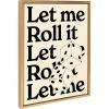 imageKate and Laurel Sylvie Let Me Roll It Framed Canvas Wall Art by Alli Standefer 18x24 Bright Gold Modern Casino Dice Art for Wall