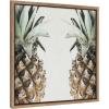 imageKate and Laurel Sylvie Pineapples Framed Canvas Wall Art by Emiko and Mark Franzen of F2Images 22x22 Gold Tropical Fruit Art for Wall