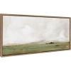 imageKate and Laurel Sylvie Rest No 1 Framed Canvas Wall Art by Mackenzie Nelson 40x18 Gold Soft Casual Landscape Art for Wall