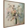 imageKate and Laurel Sylvie Traditional Boho Floral Botanical I Framed Canvas Wall Art by The Creative Bunch Studio 30x30 Gold Soft Flower Bouquet Art for Wall