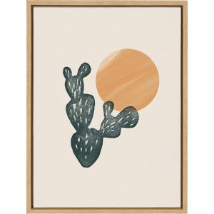 imageKate and Laurel Sylvie Desert Sand Framed Canvas Wall Art by Kate Aurelia Holloway 18x24 Natural Chic Sunset Art for Wall