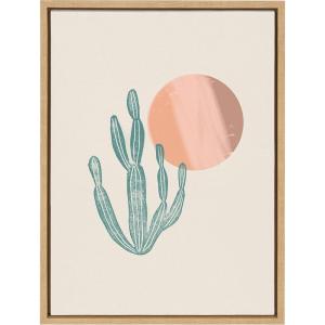 imageKate and Laurel Sylvie Desert Sunrise Framed Canvas Wall Art by Kate Aurelia Holloway 18x24 Natural Chic Botanical Art for Wall