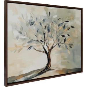 imageKate and Laurel Sylvie Olive Tree Abstract Landscape Framed Canvas Wall Art by The Creative Bunch Studio 415x315 Brown Soft Nature Landscape Art for Wall