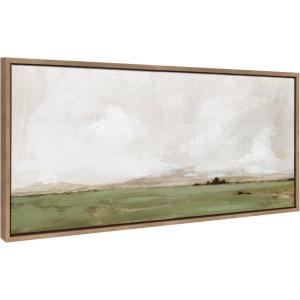 imageKate and Laurel Sylvie Rest No 1 Framed Canvas Wall Art by Mackenzie Nelson 40x18 Gold Soft Casual Landscape Art for Wall