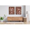 imageKate and Laurel Sylvie Beaded Botanical Harmony I and II Vintage Framed Canvas Wall Art Set by Nikita Jariwala 2 Piece Set 28x38 Beaded Black Botanical TwoPiece Framed Art Set for Wall